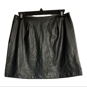HIGHWAY, Faux leather,black mini skirt, size 11‎